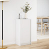 Szafka z LED, biała, 42,5x34x85 cm, materiał drewnopochodny