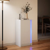 Szafka z LED, biała, 42,5x34x85 cm, materiał drewnopochodny