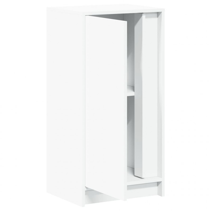 Szafka z LED, biała, 42,5x34x85 cm, materiał drewnopochodny