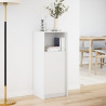 Szafka z LED, biała, 42,5x34x100 cm, materiał drewnopochodny