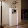 Szafka z LED, biała, 42,5x34x100 cm, materiał drewnopochodny