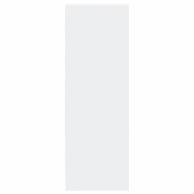 Szafka z LED, biała, 42,5x34x100 cm, materiał drewnopochodny