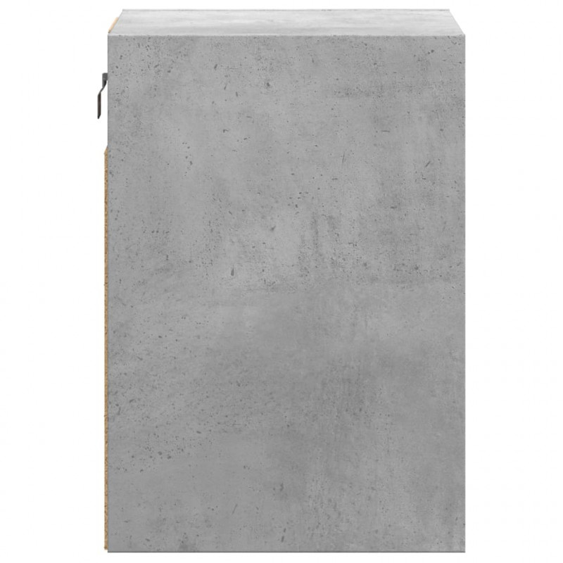 Ścienna szafka TV z LED, szarość betonu, 41x31x45 cm