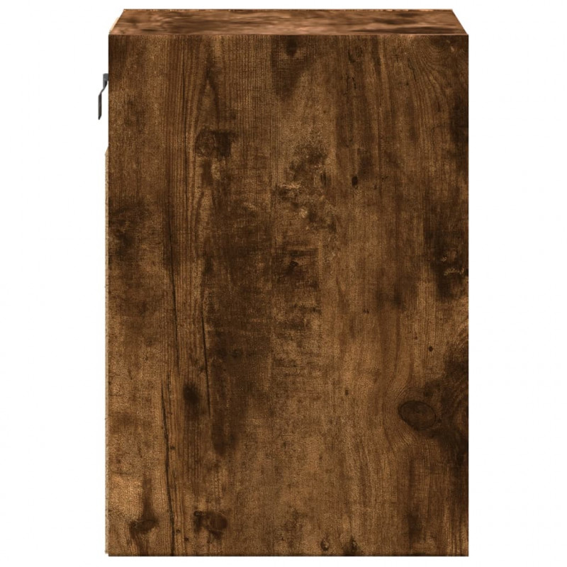 Ścienne szafki TV z LED, 2 szt., przydymiony dąb, 41x31x45 cm