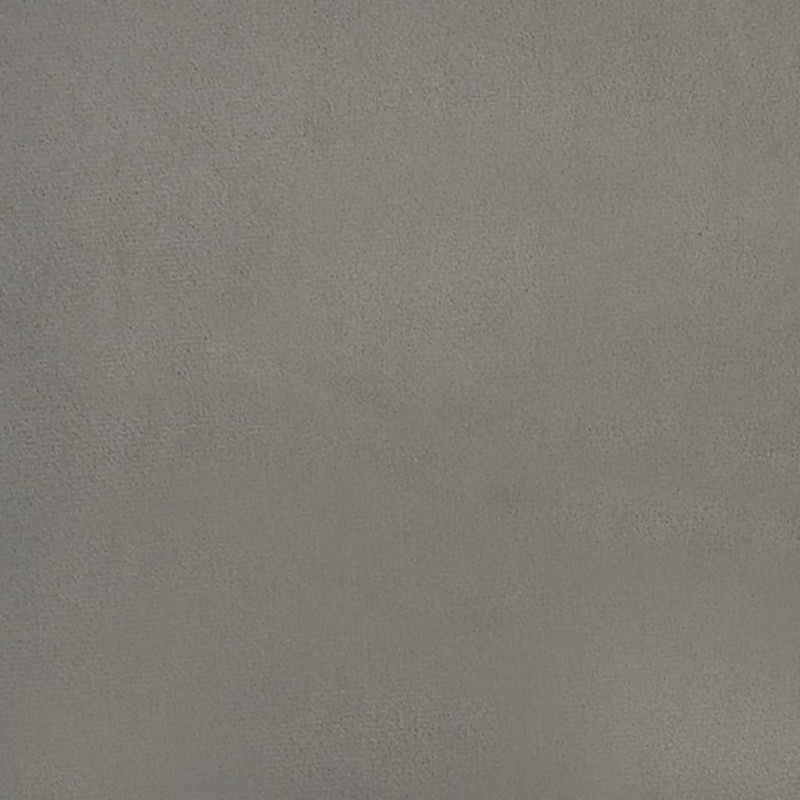 Rama łóżka bez materaca, jasnoszara, 140x190 cm, aksamitna