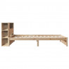 Łóżko z regałem, bez materaca, 75x190 cm, drewno sosnowe