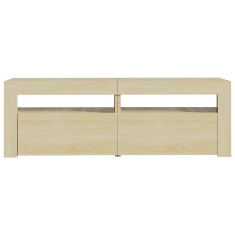 Szafka pod TV z oświetleniem LED, dąb sonoma, 120x35x40 cm