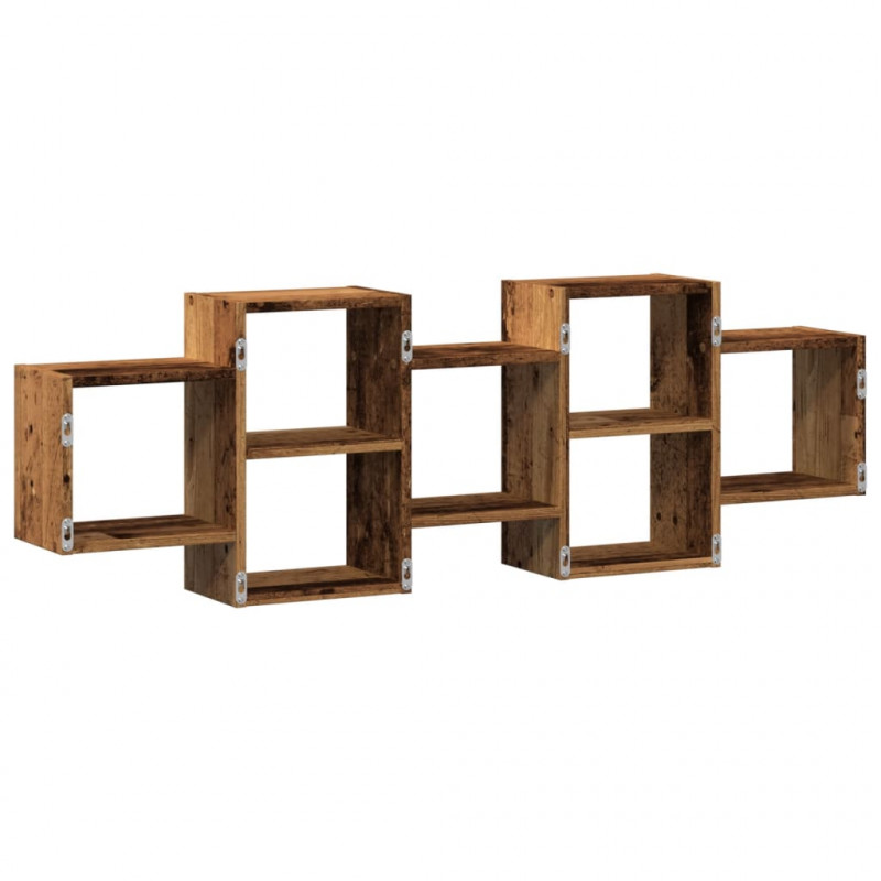 Półka ścienna, stare drewno, 129x18x42 cm
