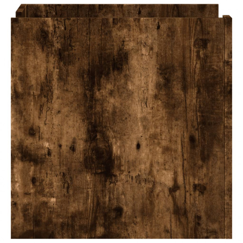Szafka nocna, opalany dąb, 45x50x50 cm, materiał drewnopochodny