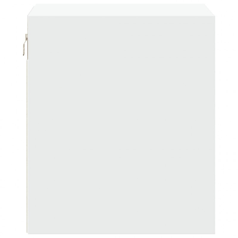 Wiszące szafki nocne z LED, 2 szt., białe