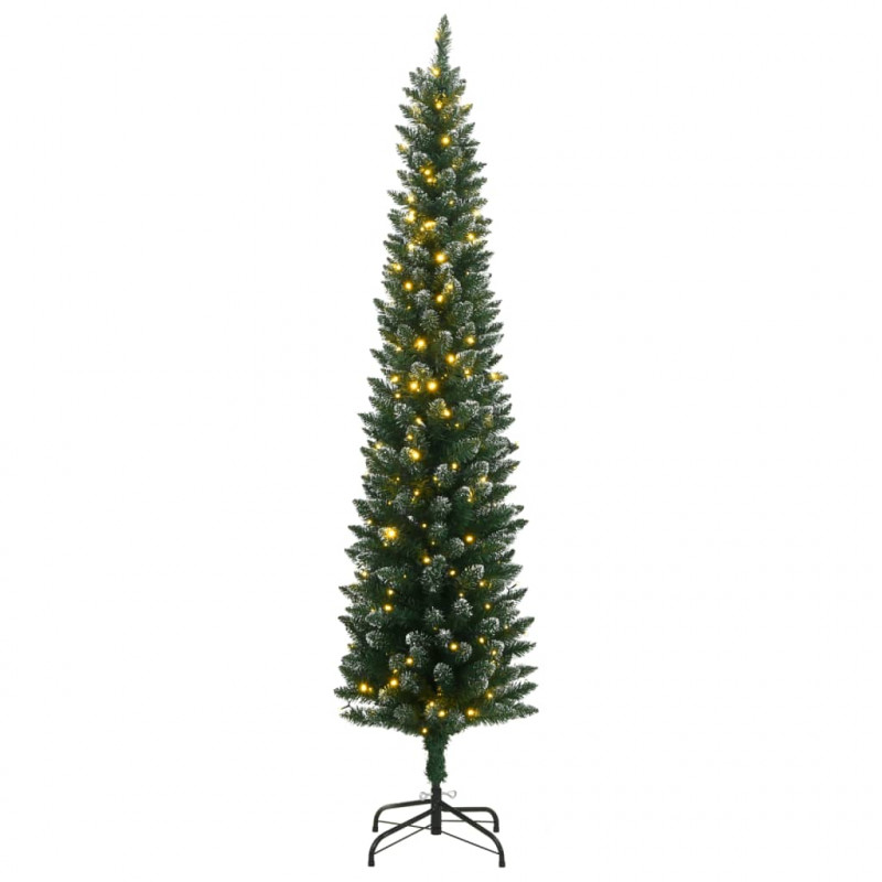 Sztuczna, smukła choinka, 150 lampek LED, 120 cm
