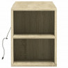 Ścienna szafka TV z LED, dąb sonoma, 135x31x39,5 cm