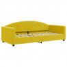 Sofa z funkcją spania, żółta, 90x200 cm, obita aksamitem