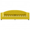 Sofa z funkcją spania, żółta, 90x200 cm, obita aksamitem