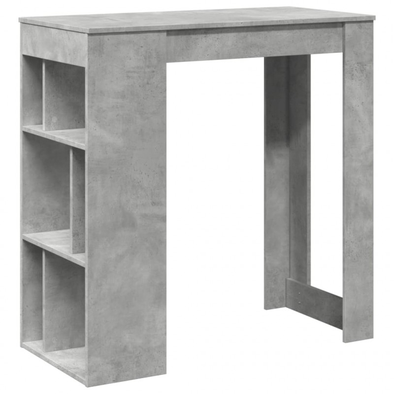 Stolik barowy z przegrodami, szarość betonu, 102x50x103,5 cm