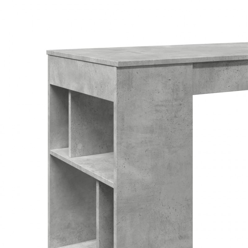 Stolik barowy z przegrodami, szarość betonu, 102x50x103,5 cm