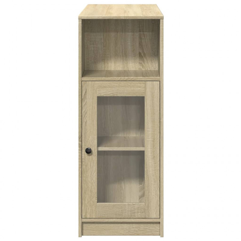 Stolik barowy z przegrodami, dąb sonoma, 101x40x103,5 cm