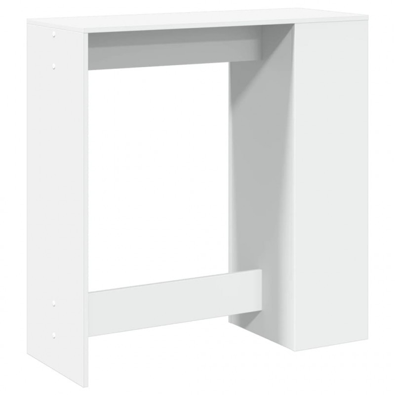 Stolik barowy z przegrodami, biały, 101x40x103,5 cm