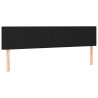 Zagłówek do łóżka z LED, czarny, 180x5x78/88 cm, tkanina