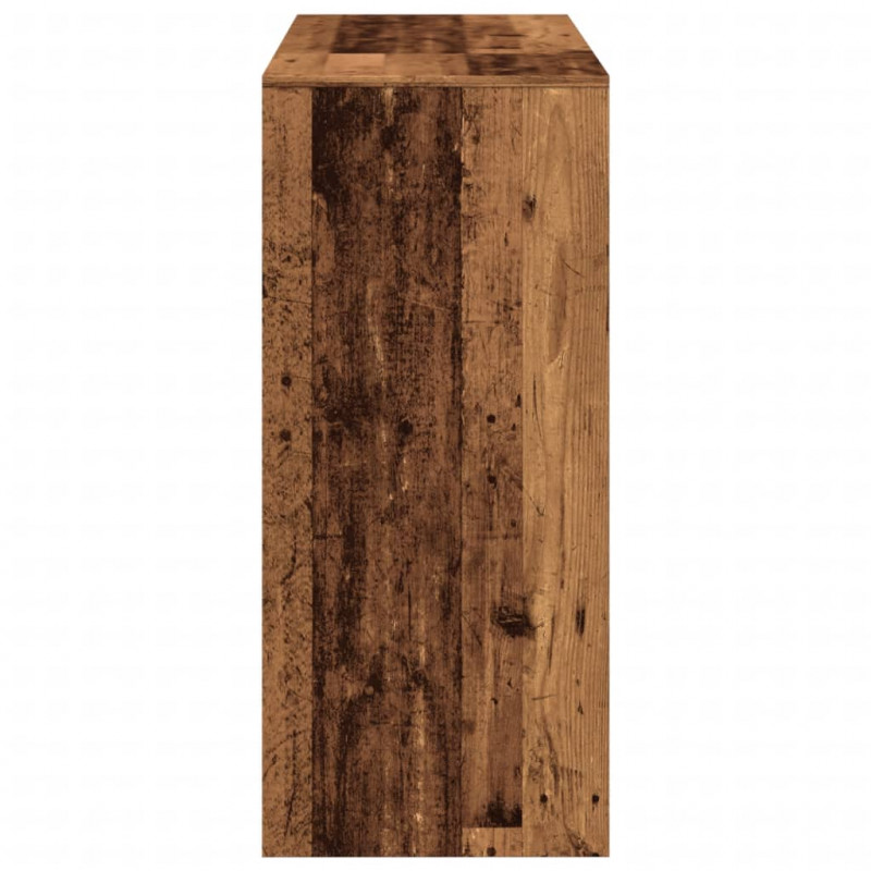 Stolik barowy z regałem, stare drewno, 124x46x103,5 cm