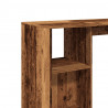 Stolik barowy z regałem, stare drewno, 124x46x103,5 cm