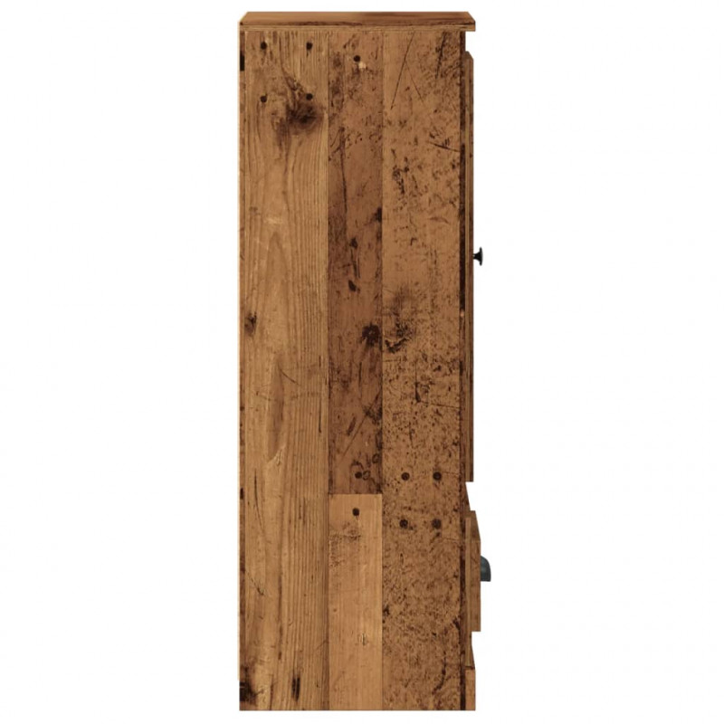 Szafka, stare drewno, 36x35,5x103,5 cm, materiał drewnopochodny