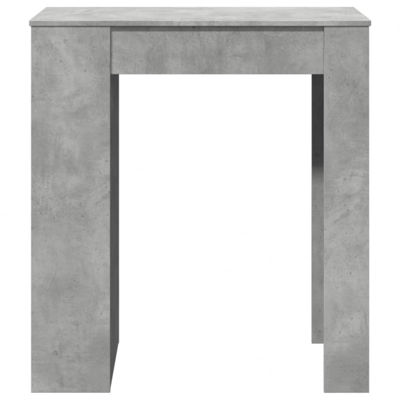 Stolik barowy z półkami, szarość betonu, 95x47x103,5 cm