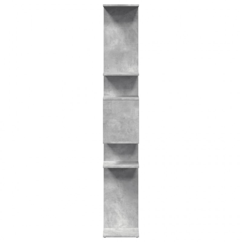 Regał, szarość betonu, 92x29x188 cm, materiał drewnopochodny