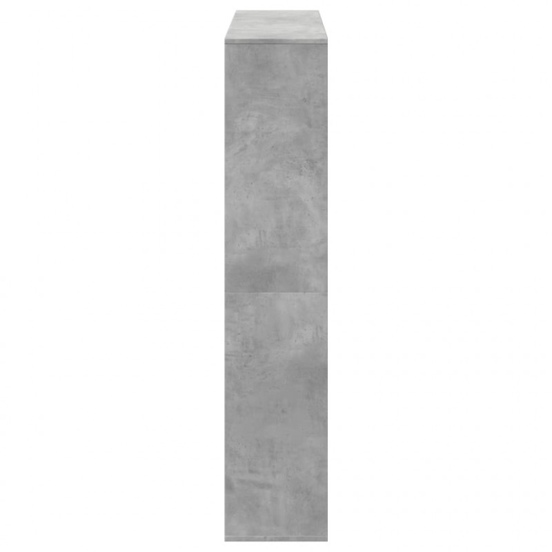 Regał, szarość betonu, 132x29x141,5 cm, materiał drewnopochodny