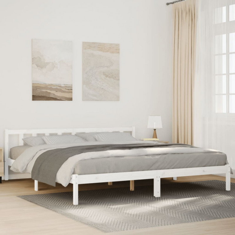 Dłuższe łóżko bez materaca, 200x210 cm, lite drewno sosnowe
