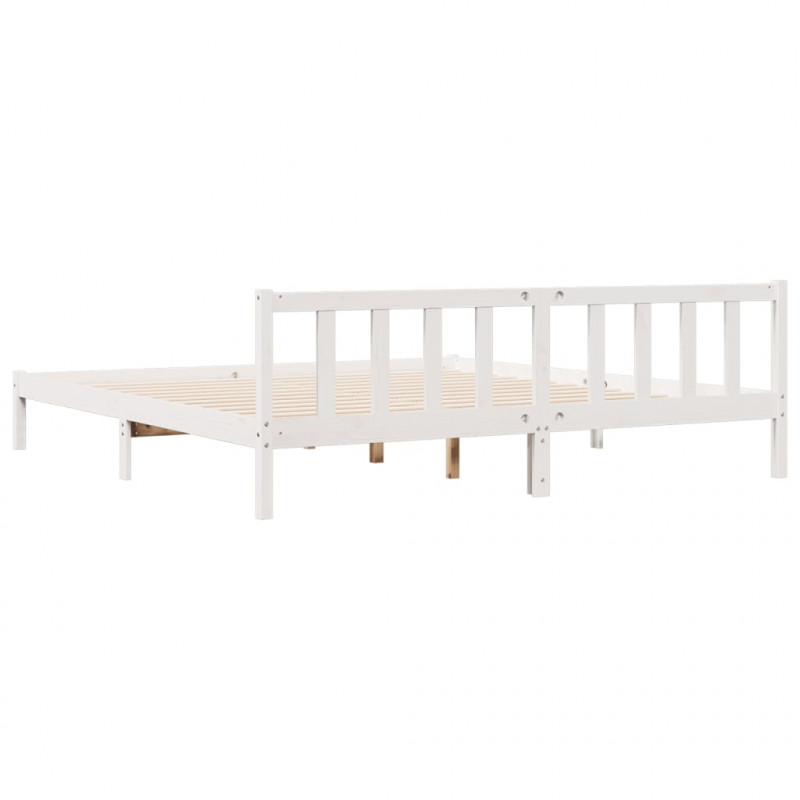 Dłuższe łóżko bez materaca, 200x210 cm, lite drewno sosnowe