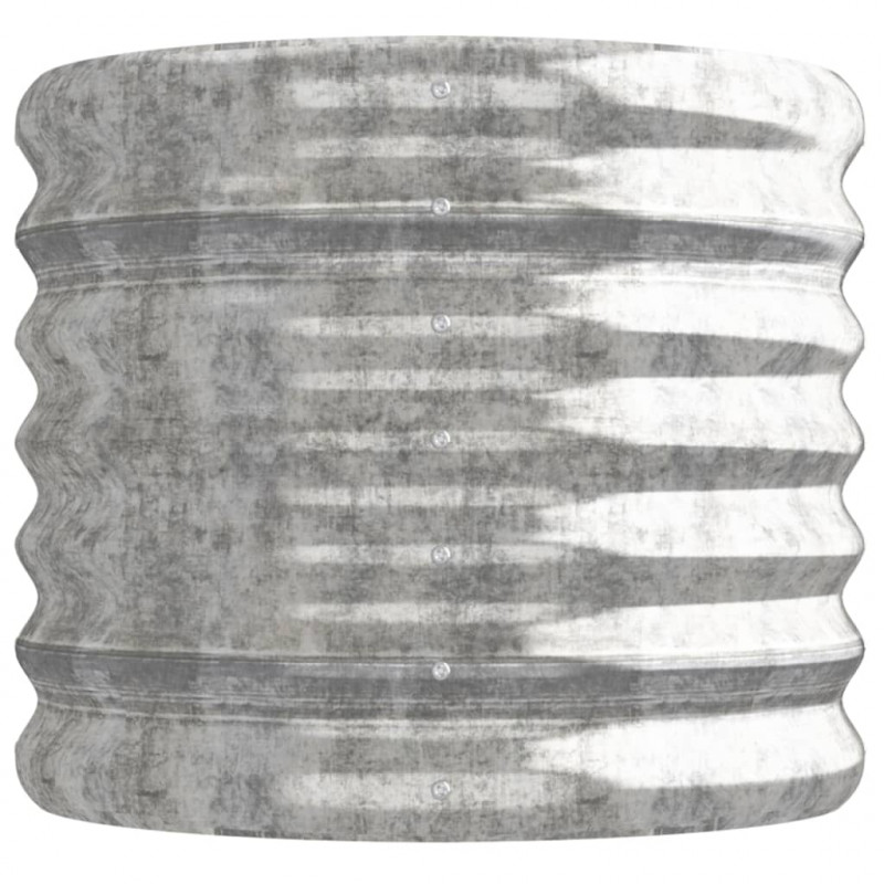 Podwyższona donica, malowana proszkowo stal 114x40x36 cm, szara
