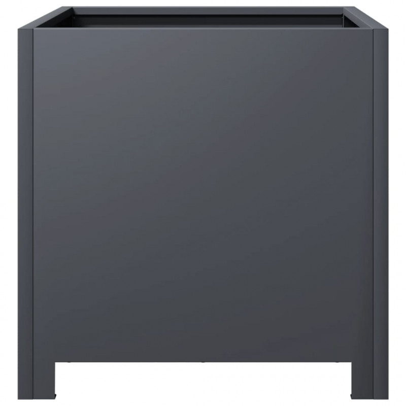 Donica ogrodowa, antracytowa, 40x40x40 cm, stalowa