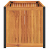 Donica ogrodowa, 110x45x44 cm, lite drewno akacjowe i stal