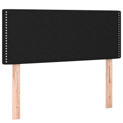 Zagłówek do łóżka z LED, czarny, 100x5x78/88 cm, tkanina