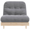 Sofa rozkładana typu futon, z materacem, 80x206x11 cm, sosnowa