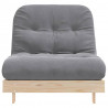 Sofa rozkładana typu futon, z materacem, 90x206x11 cm, sosnowa