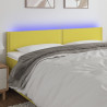 Zagłówek do łóżka z LED, zielony, 160x5x78/88 cm, tkanina