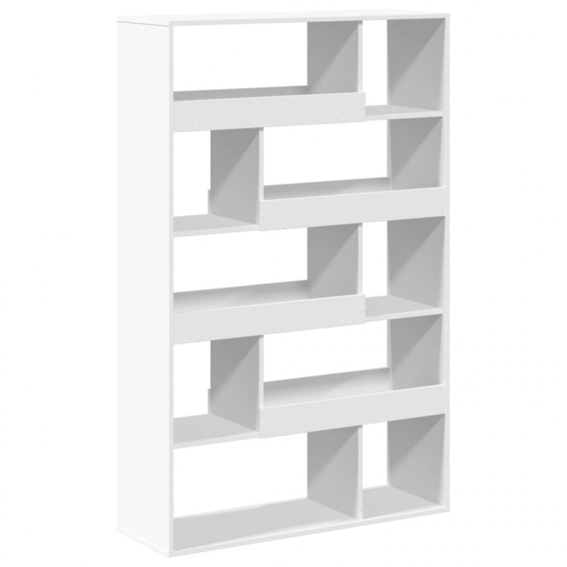 Regał, biały, 100x33x156,5 cm, materiał drewnopochodny