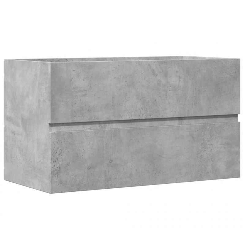 Wisząca szafka łazienkowa, szarość betonu, 80x38,5x45 cm