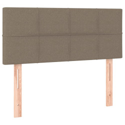 Zagłówek do łóżka z LED, taupe, 100x5x78/88 cm, tkanina