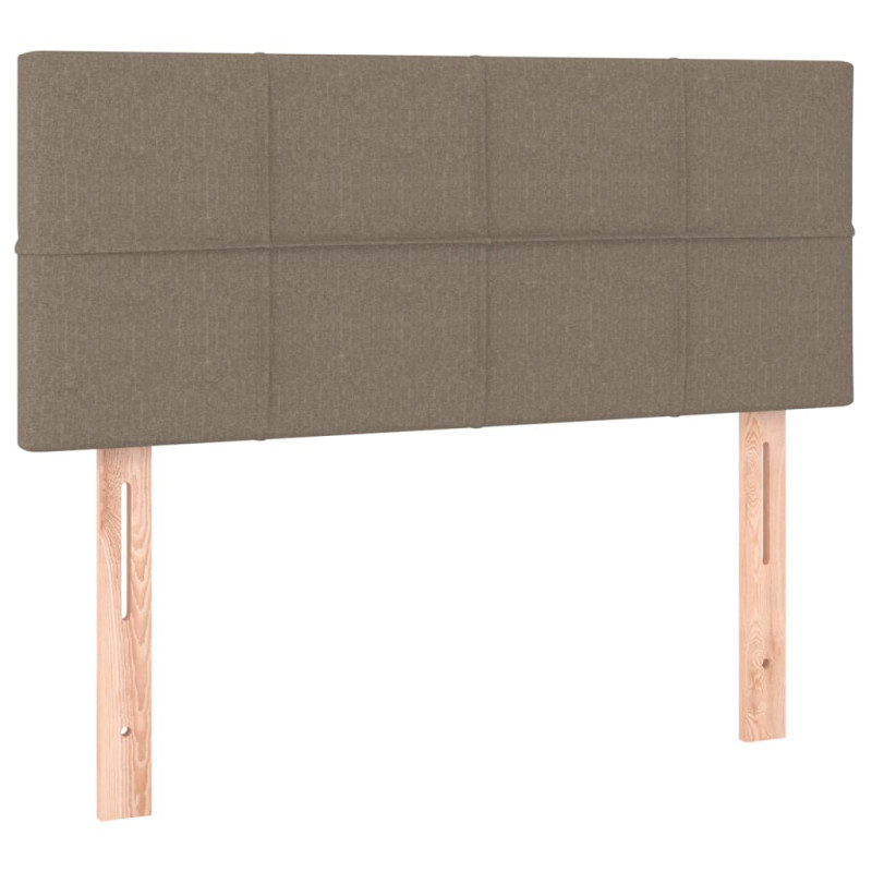 Zagłówek do łóżka z LED, taupe, 100x5x78/88 cm, tkanina