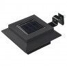Kwadratowe lampy solarne na zewnątrz, 6 szt, LED, 12 cm, czarne