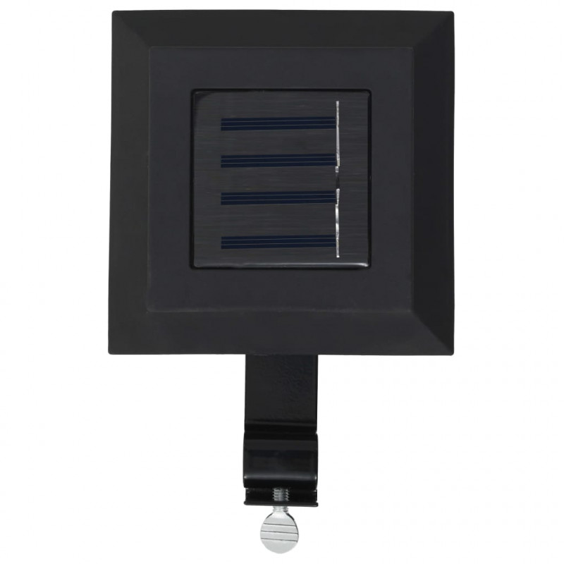 Kwadratowe lampy solarne na zewnątrz, 6 szt, LED, 12 cm, czarne