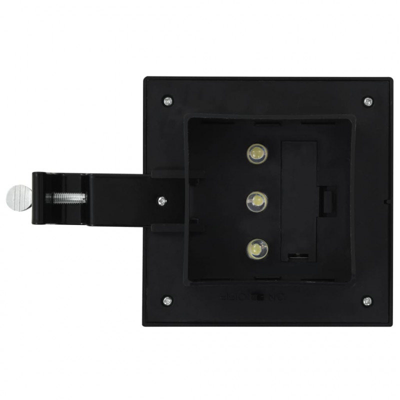 Kwadratowe lampy solarne na zewnątrz, 6 szt, LED, 12 cm, czarne