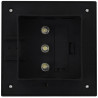 Kwadratowe lampy solarne na zewnątrz, 6 szt, LED, 12 cm, czarne