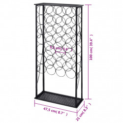 Metalowy stojak na 28 butelek wina