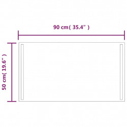 Lustro łazienkowe z LED, 50x90 cm