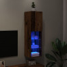 Szafka TV, z LED, stare drewno, 30,5x30x102 cm