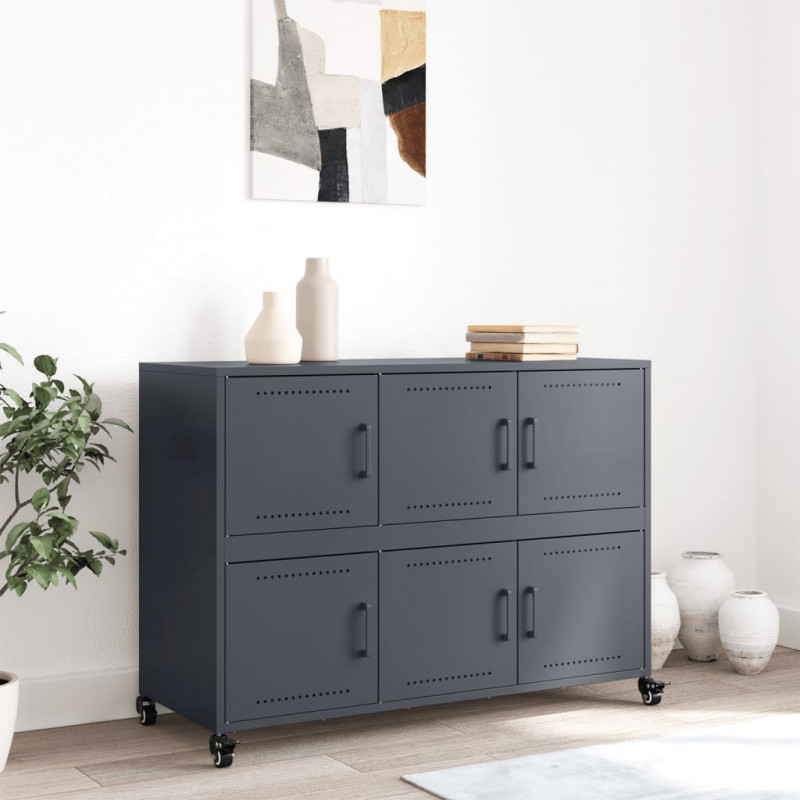 Szafka, antracytowa, 100,5x39x72 cm, stal